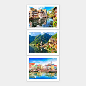 Showpiece 300 Piece Puzzles: Journeys in Europe - Three 300 Piece Jigsaw Puzzles