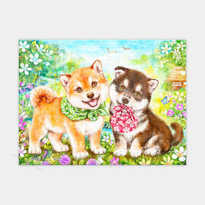 Showpiece Extra Small Puzzles: Shiba Puppies' First Errand - 150 Piece XS Jigsaw Puzzle