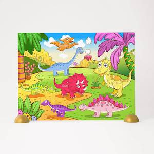 For Kids: The Cheerful Dinosaurs - 48 Piece Junior Jigsaw Puzzle