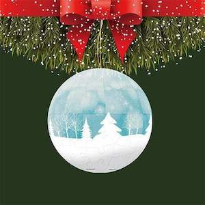 Puzzle Ornaments: White Forest - 3" Puzzle Ornament (Translucent)
