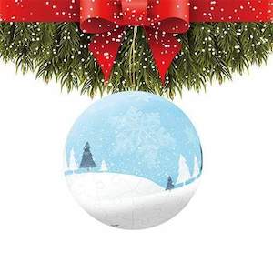 Puzzle Ornaments: Silver Forest - 3" Puzzle Ornament