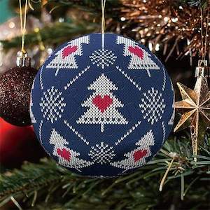 Puzzle Ornaments: Blue Christmas - 3" Puzzle Ornament