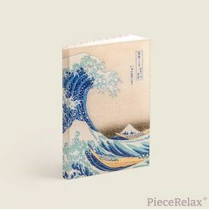 Relax Puzzles: The Great Wave - A5 Book Cover