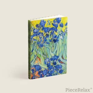 Relax Puzzles: Irises - A5 Book Cover