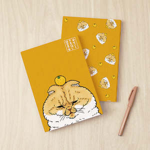 Incredible Cat World - Big Orange Tabby - A5 Book Cover