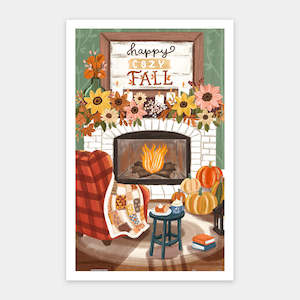 Showpiece 1000 Piece Puzzle: Cozy Autumn Fireplace - 1000 Piece Jigsaw Puzzle
