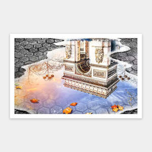 2d Puzzles: Arch of Triumph - Water Reflection Series - 1000 Piece Jigsaw Puzzle