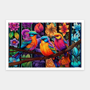 Showpiece 1000 Piece Puzzle: Colors Carnival - Kingfisher Among Flowers - 1000 Piece Jigsaw Puzzle