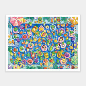 Colorful Summer Pool - 1200 Piece Jigsaw Puzzle