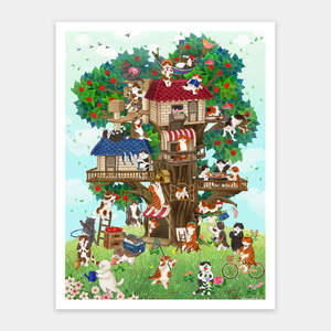 Color Cat Tree - 1200 Piece Jigsaw Puzzle