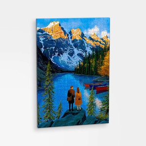 Showpiece Canvas Puzzles: Moraine Lake Promise - 696 Piece Jigsaw Puzzle