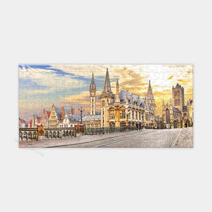 Beautiful Medieval Ghent Over Sunset, Belgium - 253 Piece XS Jigsaw Puzzle