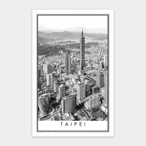 2d Puzzles: Taipei - Black and White - 1000 Piece Jigsaw Puzzle
