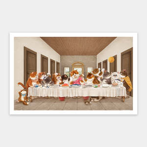 Cats' Last Supper - 1000 Piece Jigsaw Puzzle
