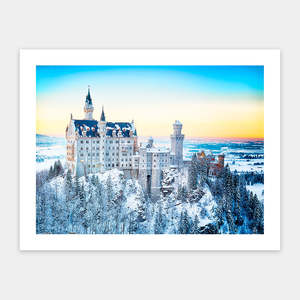 A Snowy Day at Neuschwanstein Castle - 300 Piece Jigsaw Puzzle