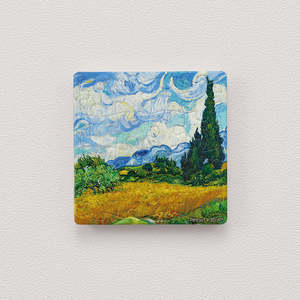 Wheat Field with Cypresses - 16pcs Jigsaw Puzzle Magnet