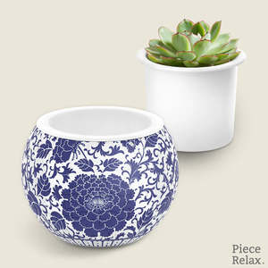Oriental Floral Ornament - Flower Pot Jigsaw Puzzle