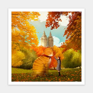 Walking in Autumn - 900 Piece Jigsaw Puzzle