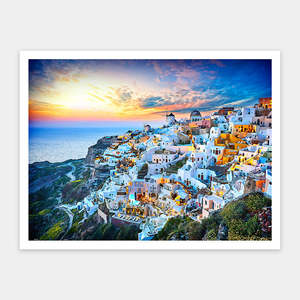 Showpiece 1200 Piece Puzzle: Beautiful Sunset of Greece - 1200 Piece Jigsaw Puzzle