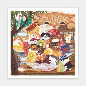 Cat Ice Cream Shop - 900 Piece Jigsaw Puzzle