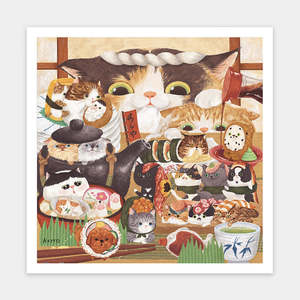 Cat Sushi Shop - 900 Piece Jigsaw Puzzle