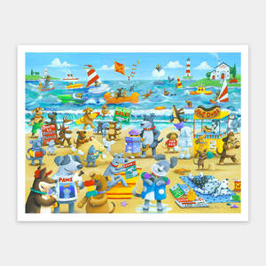 Dogs Beach - 1200 Piece Jigsaw Puzzle