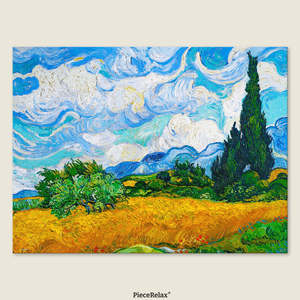 Wheat Field with Cypresses - PieceClicks 1008 Pieces [U1110]