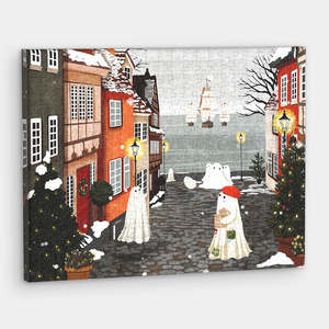 Harbor's First Snow - Canvas 366 Pieces [HN1475]