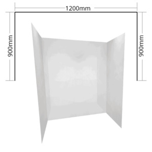 1200 X 900 Shower Liners: Shower Liner 3 sided 1200×900 Flat 2000mm high for Urban Showers