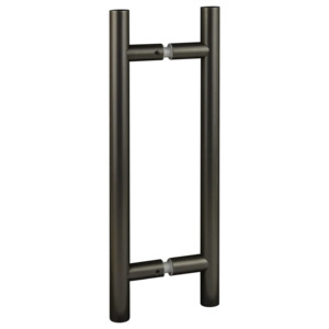 Round H Handle - 250mm Centres - Powdercoated Gunmetal