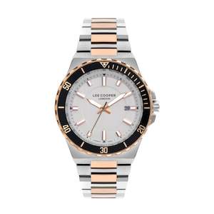 Lee Cooper Men's Watch Silver Dial Two Toned Metal Strap Watch – LC07622.530