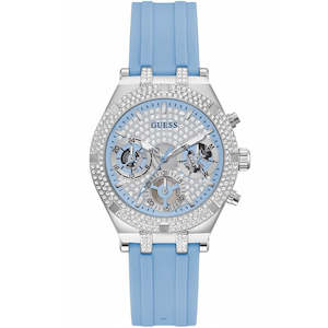 Womens Watches: Guess Heiress Blue Silicone Strap Women's Watch GW0407L1