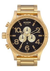 Sale: Nixon 51-30 Chrono Gold & Black Men's Watch A083-510