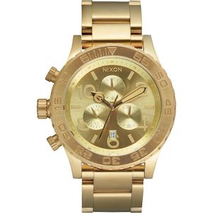 Sale: Nixon 42-20 Chrono Champagne Dial Gold Tone Men's Watch A037-502