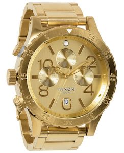 Sale: Nixon 48-20 Chrono Gold Tone Dial Men's Watch A486-502