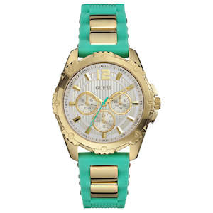 Guess: Guess Turquoise Silicone Strap Women's Watch W0325L4