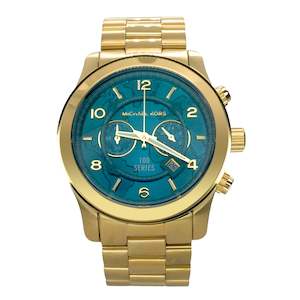 Michael Kors: Michael Kors Gold Runway Blue Dial Women's Watch MK8315