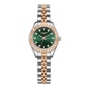 Other Brands: Lee Cooper Women's 28 MM Dual Tone Analog Metal Strap Watch – LC07956.570