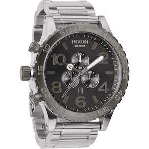 Nixon: Nixon 51-30 Chrono Silver Gunmetal Men's Watch A083-1762