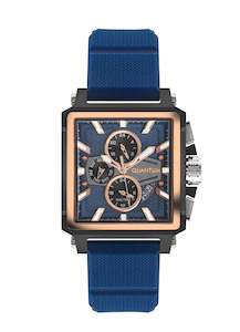 Quantum: Quantum Men's Blue Dial Silicone Strap Watch – HNG969.090