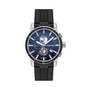 Quantum: Quantum Men's Multi Function Silicone Strap Watch – ADG991.391