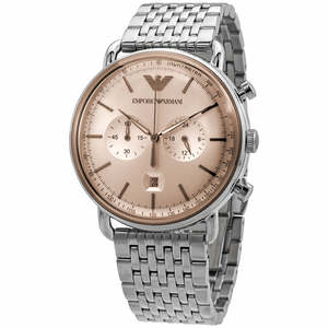 Mens Watches: Emporio Armani Chronograph Quartz Beige Dial Men's Watch AR11239
