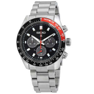 Mens Watches: Seiko Prospex Speedtimer Chronograph GMT Black Dial Men's Watch SSC915P1