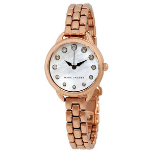 Marc Jacobs: Marc Jacobs Betty Mother Of Pearl Dial Ladies Rose Gold Watch MJ3511