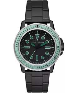 Armani Exchange Leonardo Black & Teal Watch - AX1858