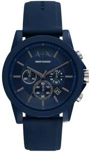 Armani Exchange: Armani Exchange Outerbanks Multifunction Chrono All Blue Watch - AX7128