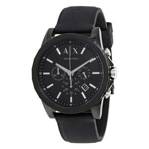 Armani Exchange: Armani Exchange Active Chronograph All Black Multifunction Watch AX1326