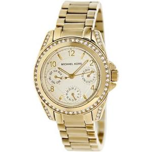 Womens Fashion Watches: Michael Kors Blair Champagne Dial Gold-tone Stainless Steel Ladies Watch MK5639