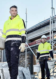 Hoodies Fleece: Unisex Hi Vis Stretch Taped Hoodie