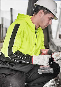 Unisex Hi Vis Full Zip Hoodie